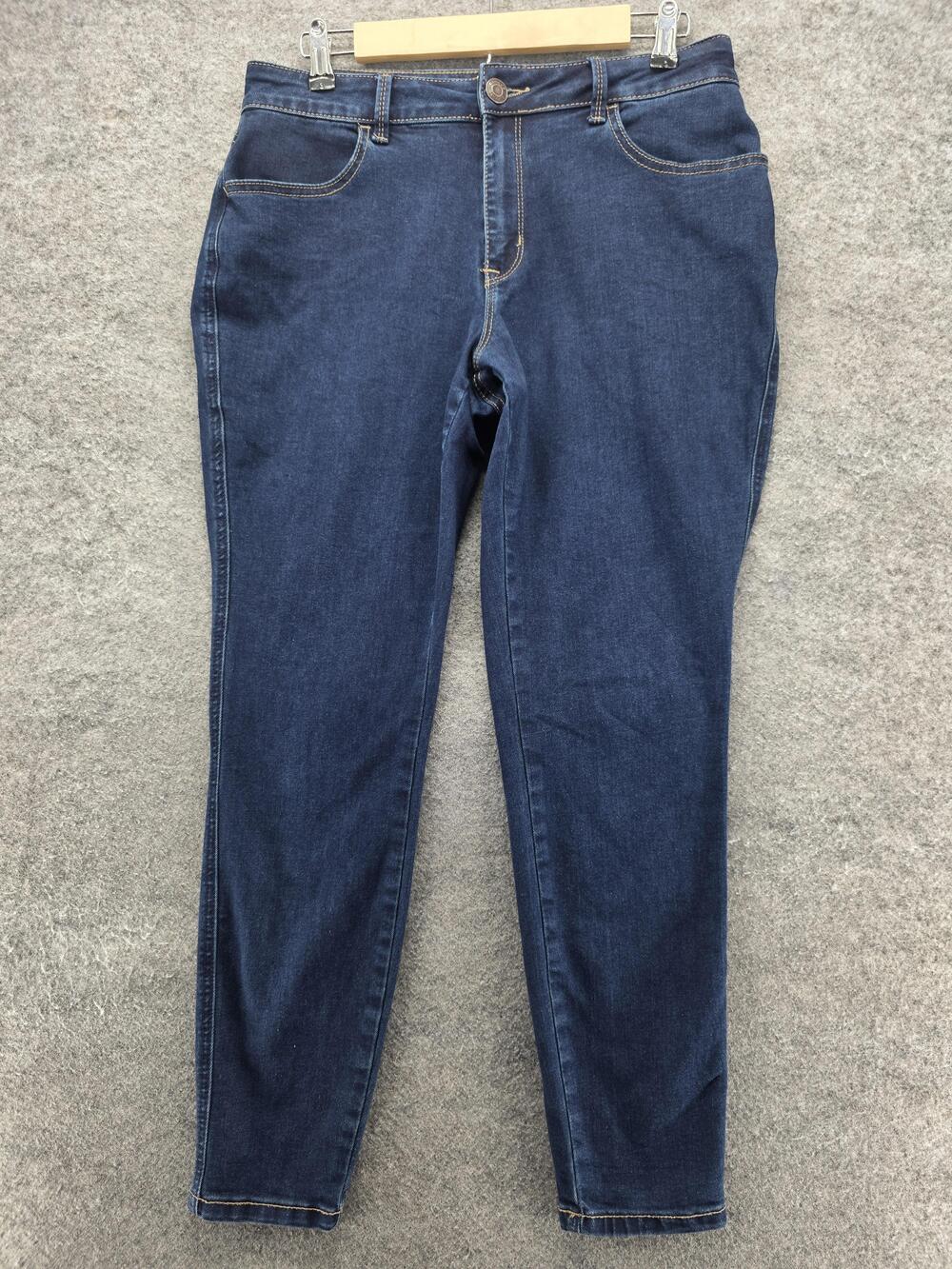 Maurices Jeans Womens Medium Short Blue High Rise Curvy Stretch Denim Dark Wash